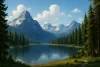 Mountain scene.